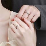 Sun and Moon Sterling Silver Ring — detail view 3