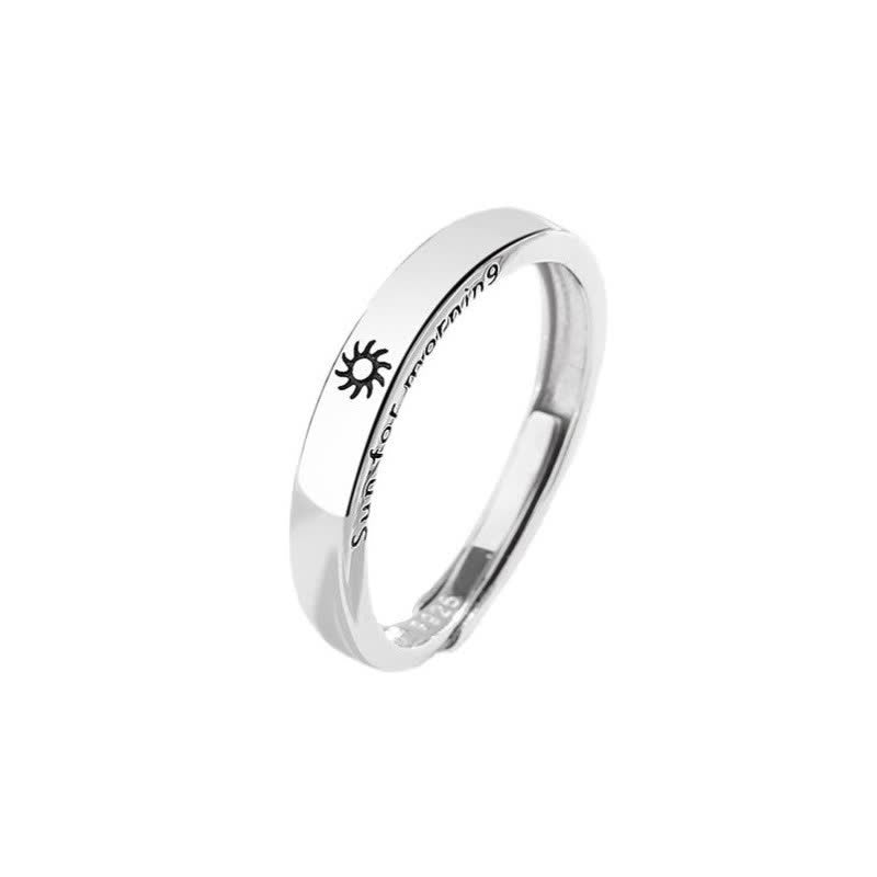 Sun and Moon Sterling Silver Ring — detail view 4