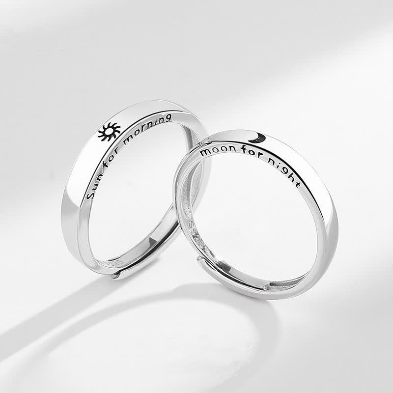 Sun and Moon Sterling Silver Ring — detail view 5