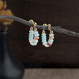 Synthetic Shoushan Stone Pearl Hoops — product view 3