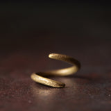 Textured Brass Wrap Ring — product view 2