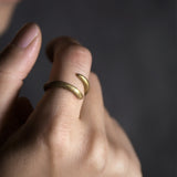 Textured Brass Wrap Ring — product view 3