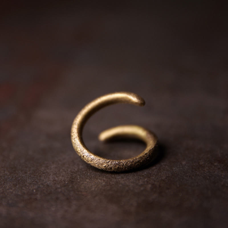 Textured Brass Wrap Ring — product view 4