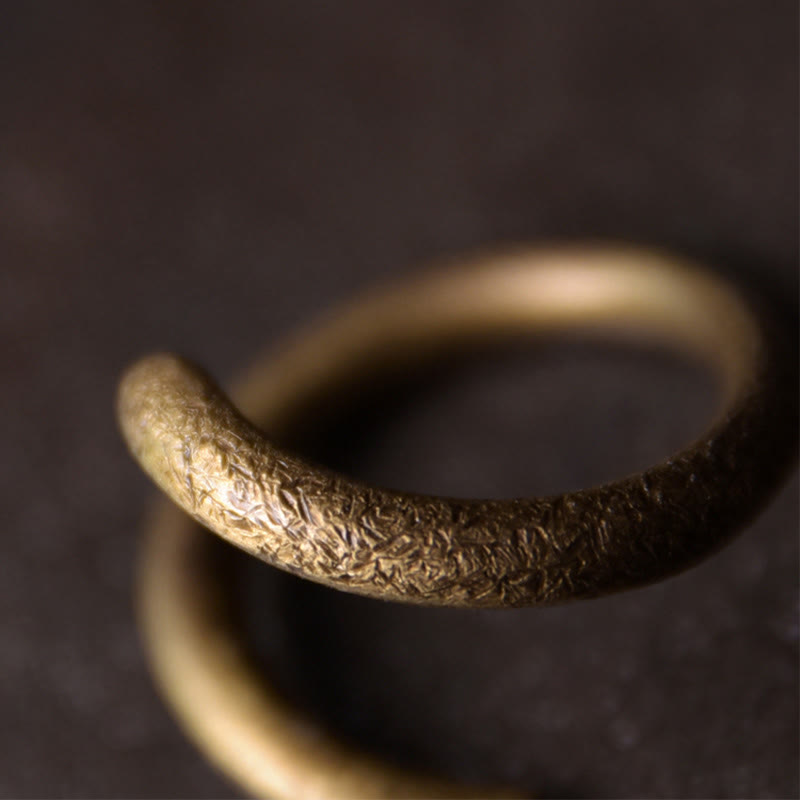 Textured Brass Wrap Ring — product view 5