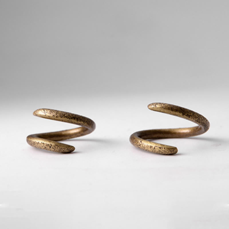 Textured Brass Wrap Ring — product view 6