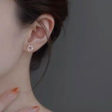 Tiny Wreath Stud Earrings — detail view 3