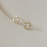 Tiny Wreath Stud Earrings — detail view 5