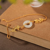White Jade Koi Chain Bracelet — product view 2