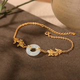 White Jade Koi Chain Bracelet — product view 5
