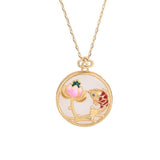 White Jade Koi Medallion Necklace — detail view 5